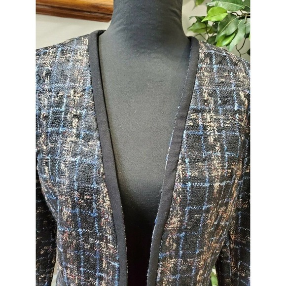 Darby + Luke Women's Multicolor Polyester Long Sleeve Open Front Jacket Size 12 - Picture 4 of 10